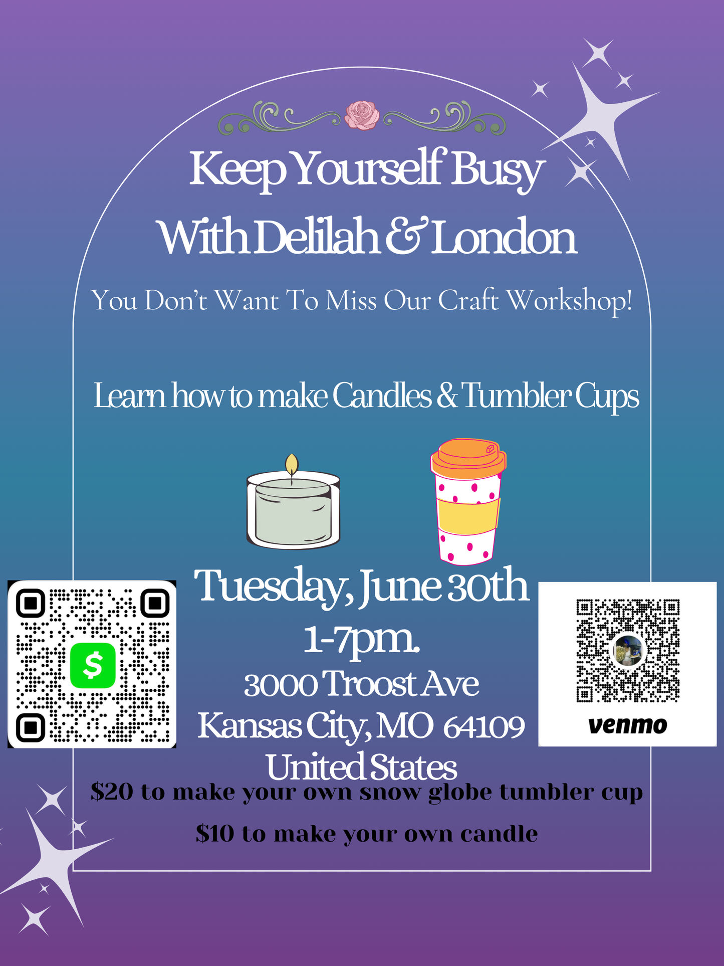 🕯️ Keep Yourself Busy: Candles & Tumbler Craft Night